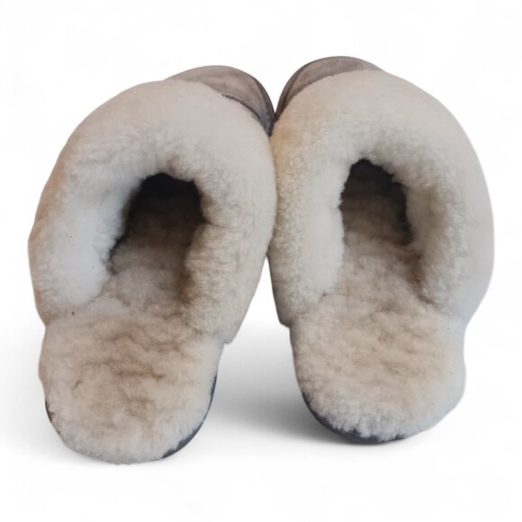 Nuknuuk Women’s Slip-On Slippers – Light Blush Suede, Sherpa Lined, Size 9 - Picture 3 of 7